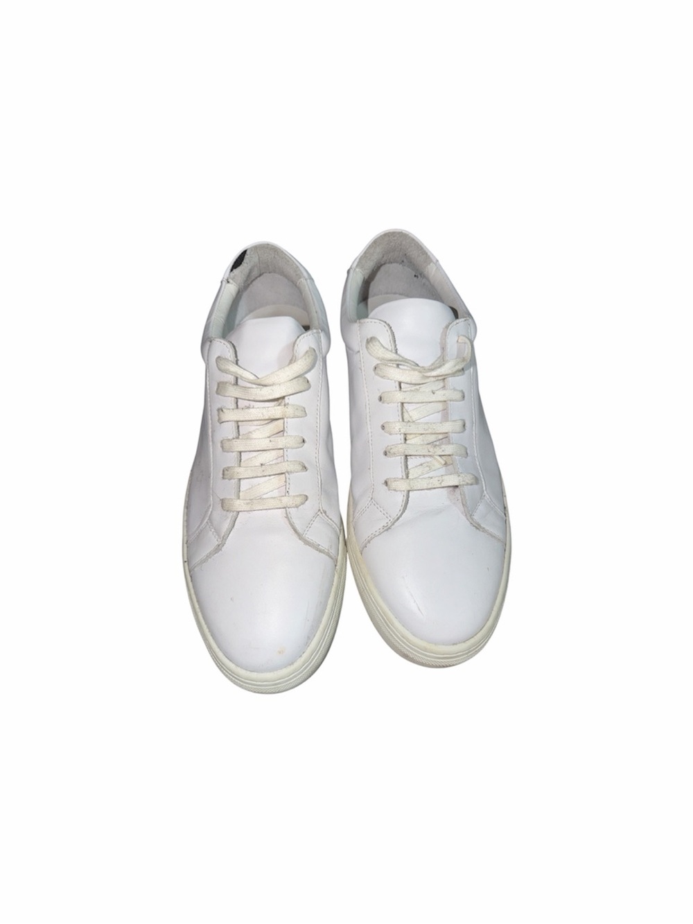Italic Men’s White Leather Sneakers 13 Flaw Right Heel Fair Condition